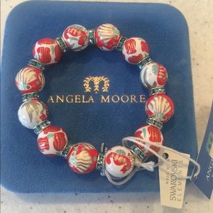 Angela Moore hand painted bracelet